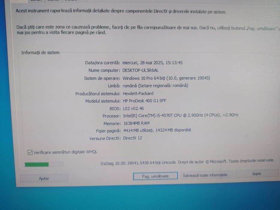 Vand i5 cu ssd 256 gb 16 gb de ramii cu wireless si o placa video