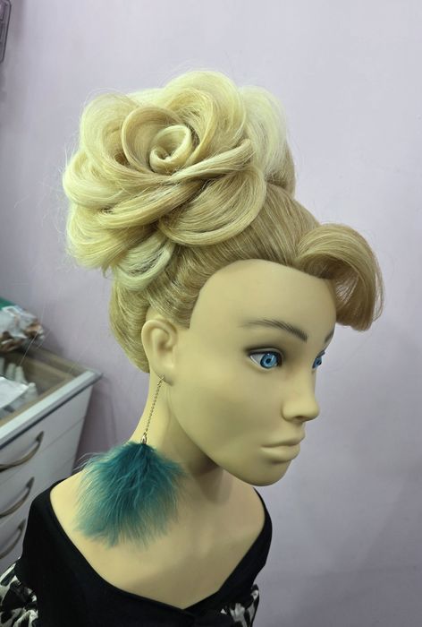 Дълги обеци с големи меки пера (пух)