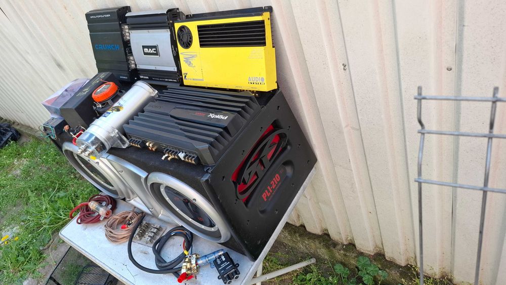 set cabluri montaj amplificator auto subwoofer 1000w condensator 1f