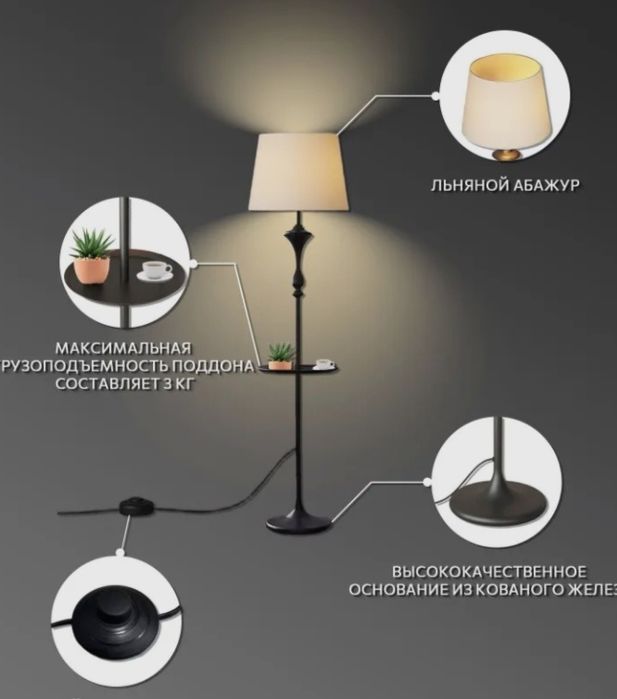 Продам новый торшер