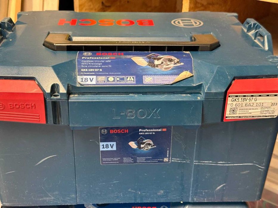 Ferăstrău circular Bosch GKS 18V-57 G, 165mm, 18V, L-Boxx, solo