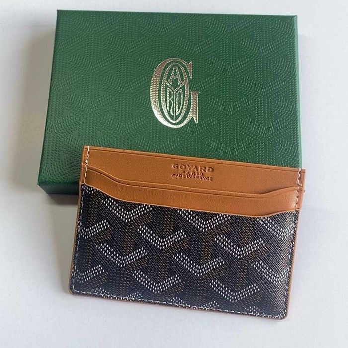 Portofel Goyard Cardholder Negru, din Piele Texturată