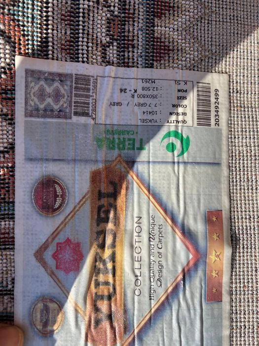 Gilam 3.5 ga 8 metrlik qalin