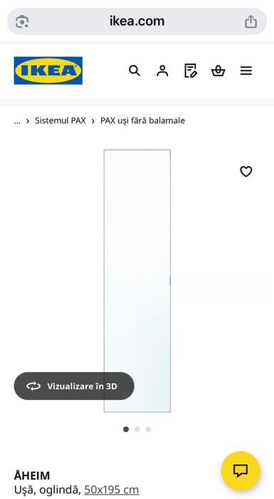 Usă oglindă dulap Ikea