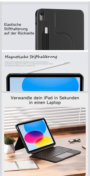 Немска Клавиатура кейс за iPad 10gen &A16