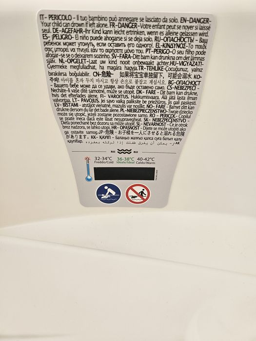 Бебешка вана със стойка и термометър