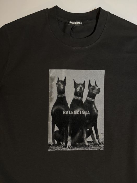 Balenciaga tricouri imprimeu de piele întoarsă