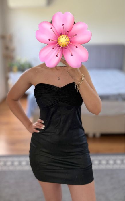 Къса черна рокля- туника