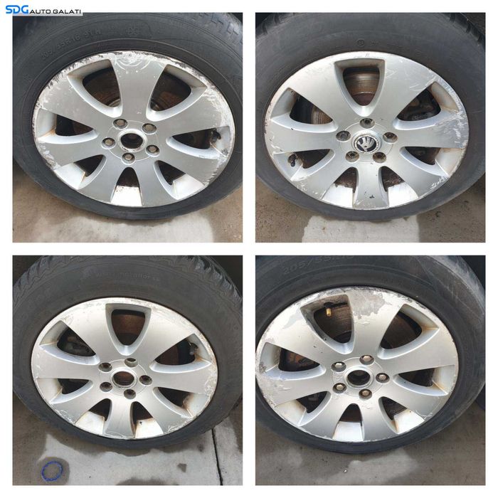 Set 4 Jante Janta Roata Roti Aliaj 205 55 16 R16 5x112 CB 57.1 Skoda Yeti 2010 - 2013 [Q1657]