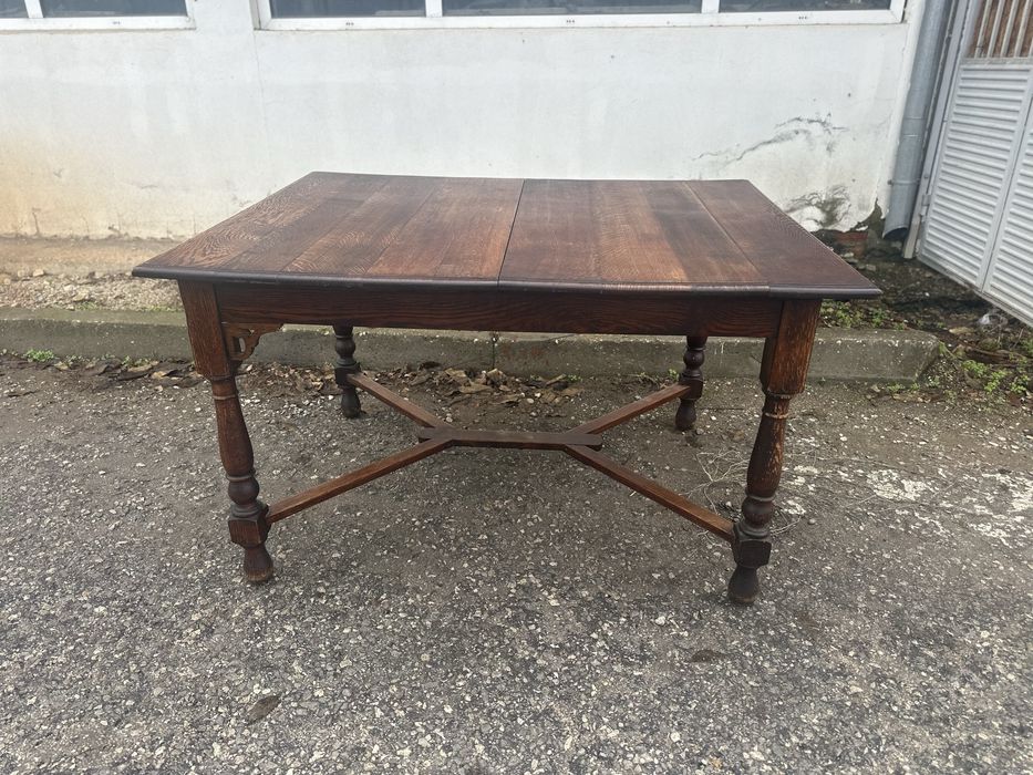 Масивна разтегателна маса с 5 стола (Рустик)