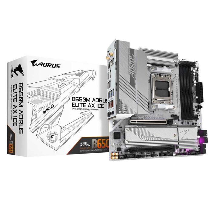 Материнская плата B650M AORUS Elite AX ICE (НОВЫЙ)