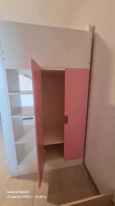 Високо легло Икеа Стува със матрак