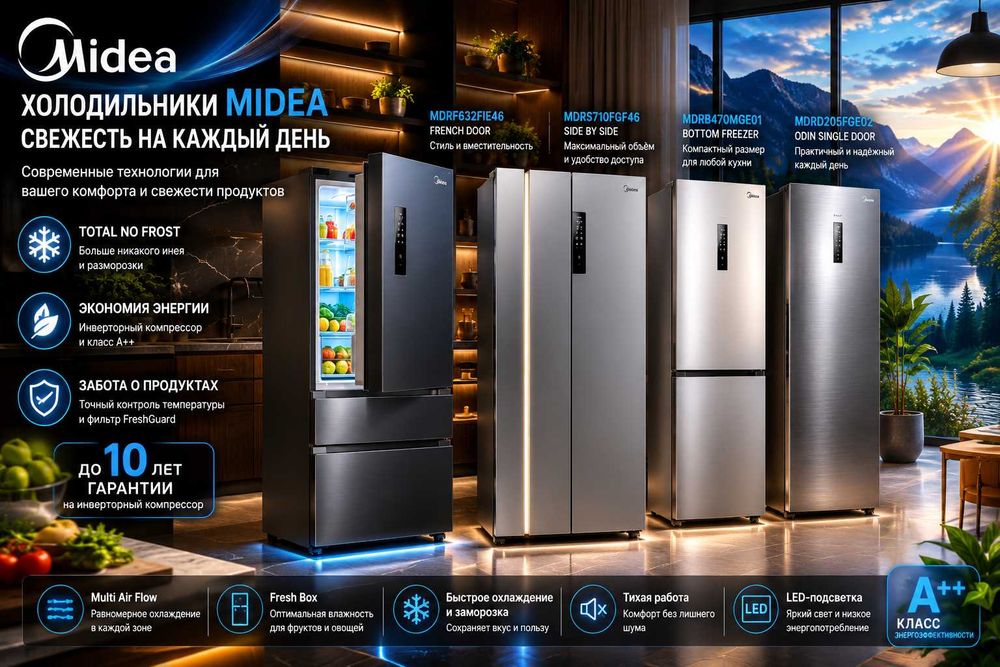 Холодильники Midea в большом ассортименте