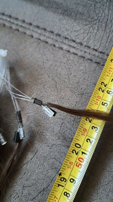 Естествена коса на кичури с капси