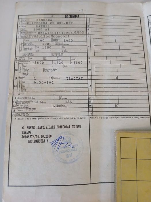 Acte remorca de vanzare