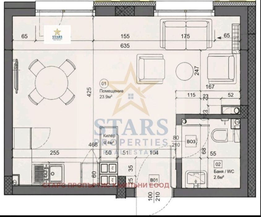 Продава се Едностаен апартамент в Варна, Трошево - 36 кв.м за 2362 €/кв.м - Снимка #3