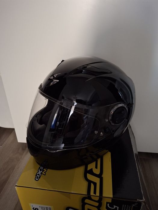Cască Moto Integrală Scorpion EXO-490 Solid Black - Mărimea S (Cu cutie) stare acceptabila