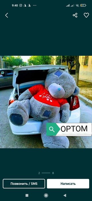 Teddi Tediy bear ayiqchalar (30sm 3metr)