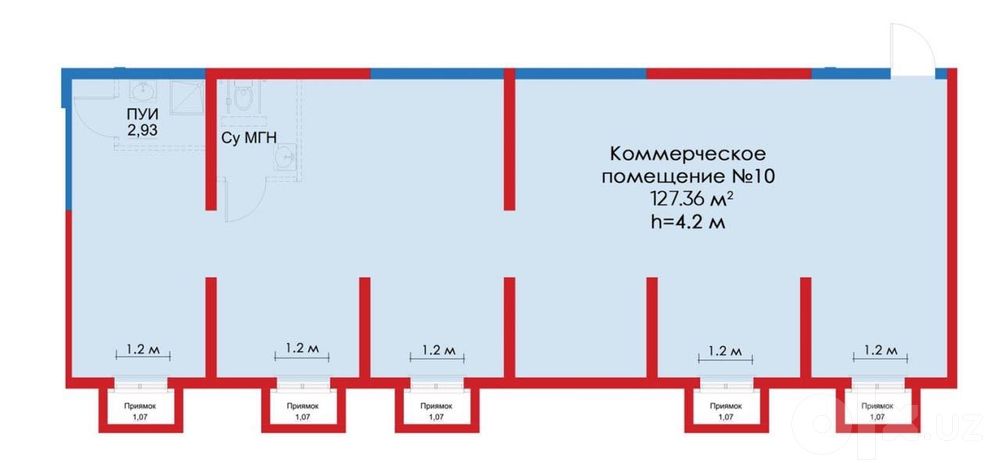 127м коммерческое помещение от собственника без комиссии в новостройке