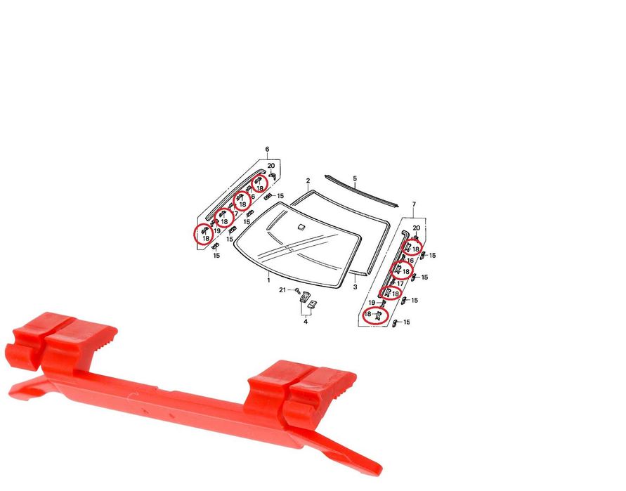Щипки за подкалник кори Honda Civic Accord CRX Prelude Del Sol