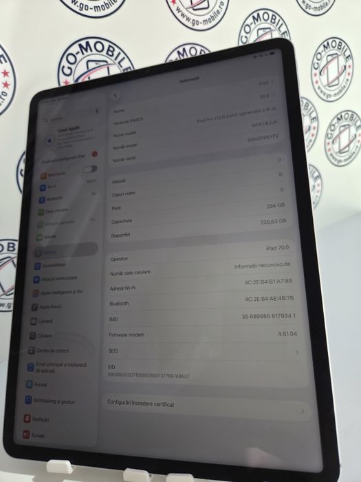 Ipad Pro - 2022 - 6th Gen 256 GB - Cellular - Garantie