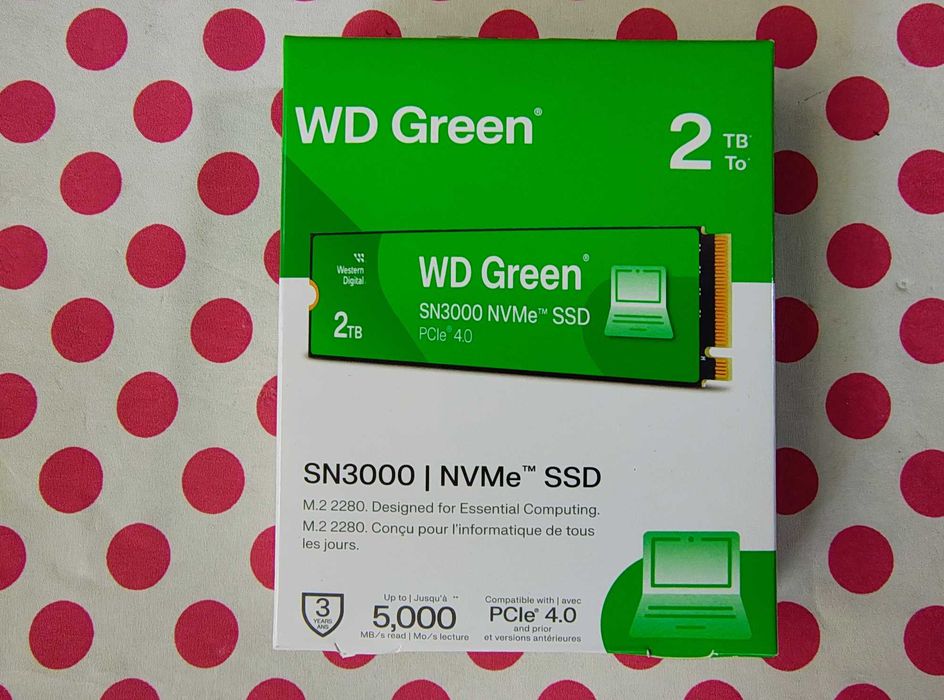 SSD WD Green SN3000 2TB PCI Express 4.0 x4 M.2 2280, garantie.