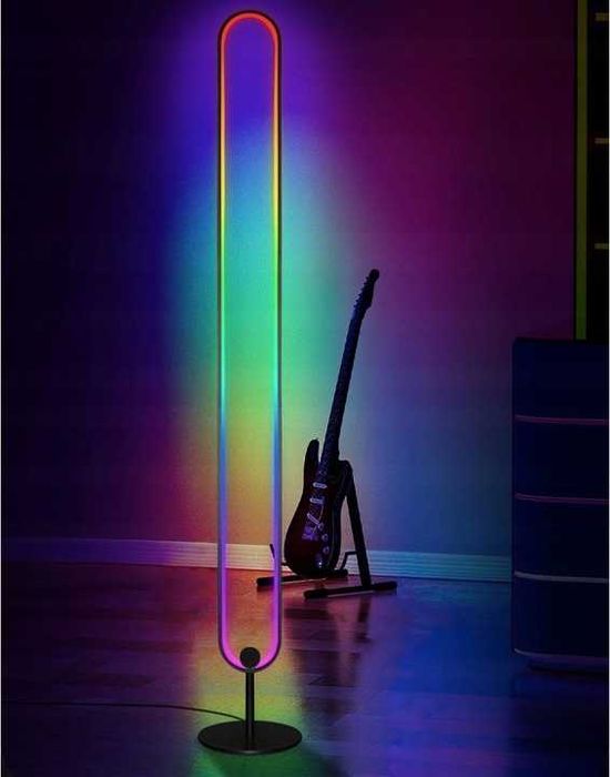 RGB LED Светеща лампа 105см Динамична промяна на цвета Дистанционно