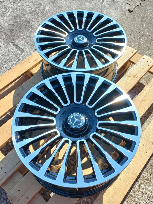 19 Mercedes C E S ML GLC GLE Class 8.5j et35 Black Polish Чисто Нови