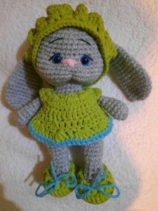 Плетена Амигуруми играчка -коте, змия, мече, пингвин, хипо, зайче