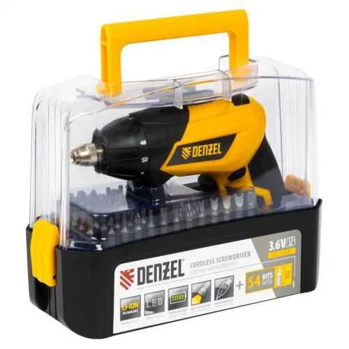 Акумулаторна отвертка Denzel с Li-Ion батерия 3.6V с аксесоари