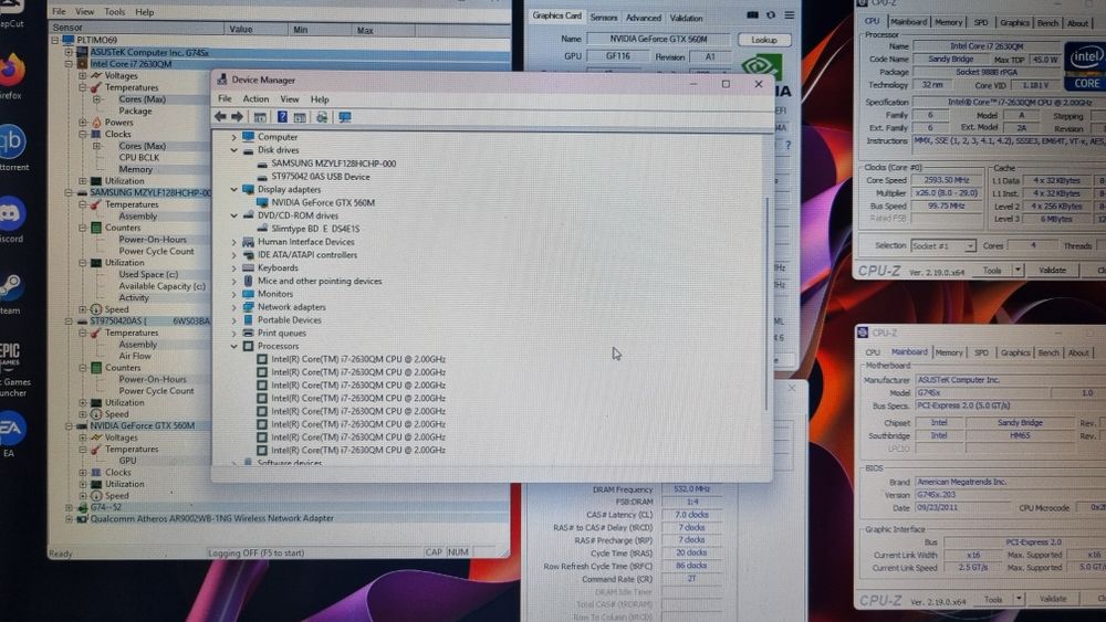Laptop Gaming Asus ROG G74Sx