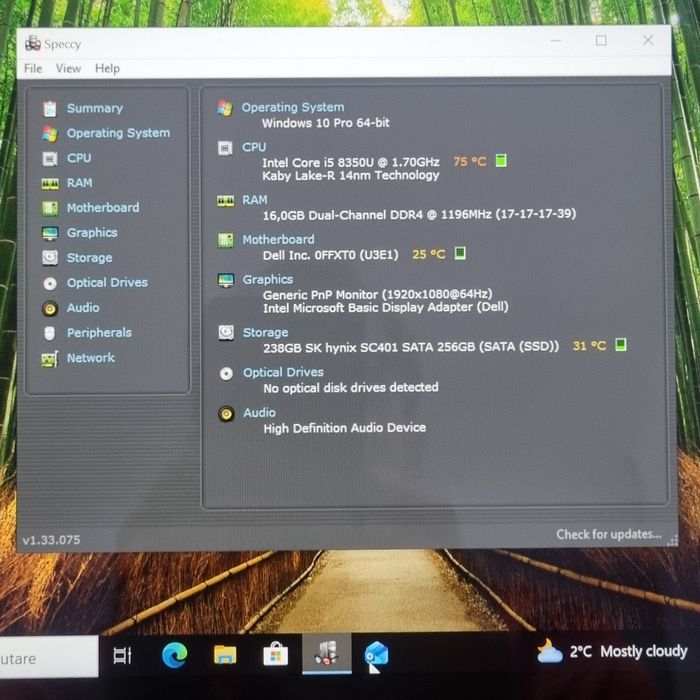 Dell I5-8350U, 16Gb ram