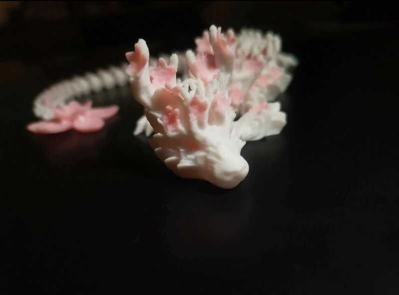 Dragon Sakura articulat Printat 3D Jucarie dragon