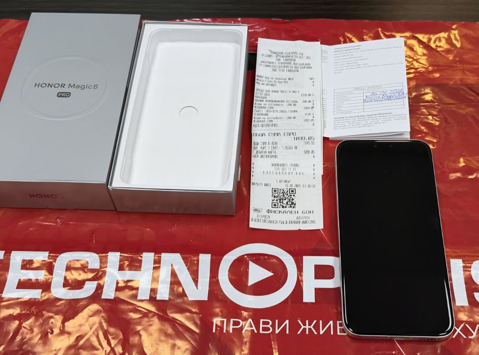 ЧИСТО НОВ 512GB Honor Magic 8 Pro Гаранция Технополис 2028г. GOLD / Златист