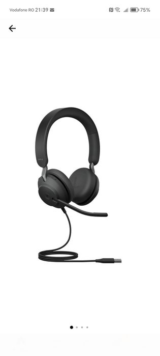 Casti model Evolve2 40, Jabra, USB-A, certificare ms, stereo, negre