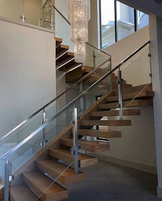 Перила для лестницы стеклянные