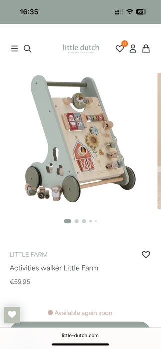 Premergator din lemn cu activitati - LITTLE DUTCH