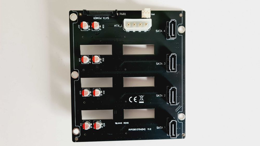 JONSBO N4 Hot-swappable Hard Disk Backplane - NAS Case Backplane, Supporting SATA & HDD Server Hard Disks