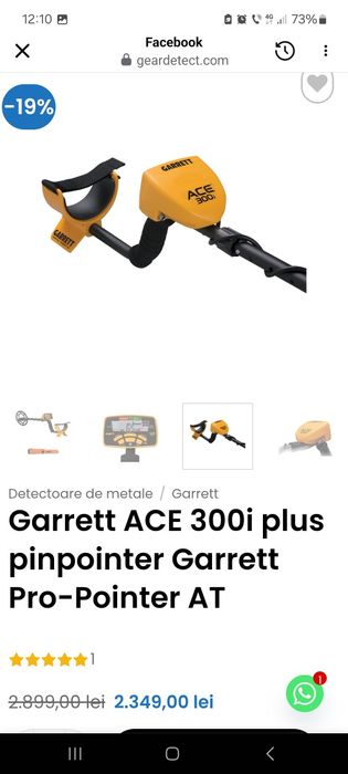 Detector metale Garrett ACE 300 i