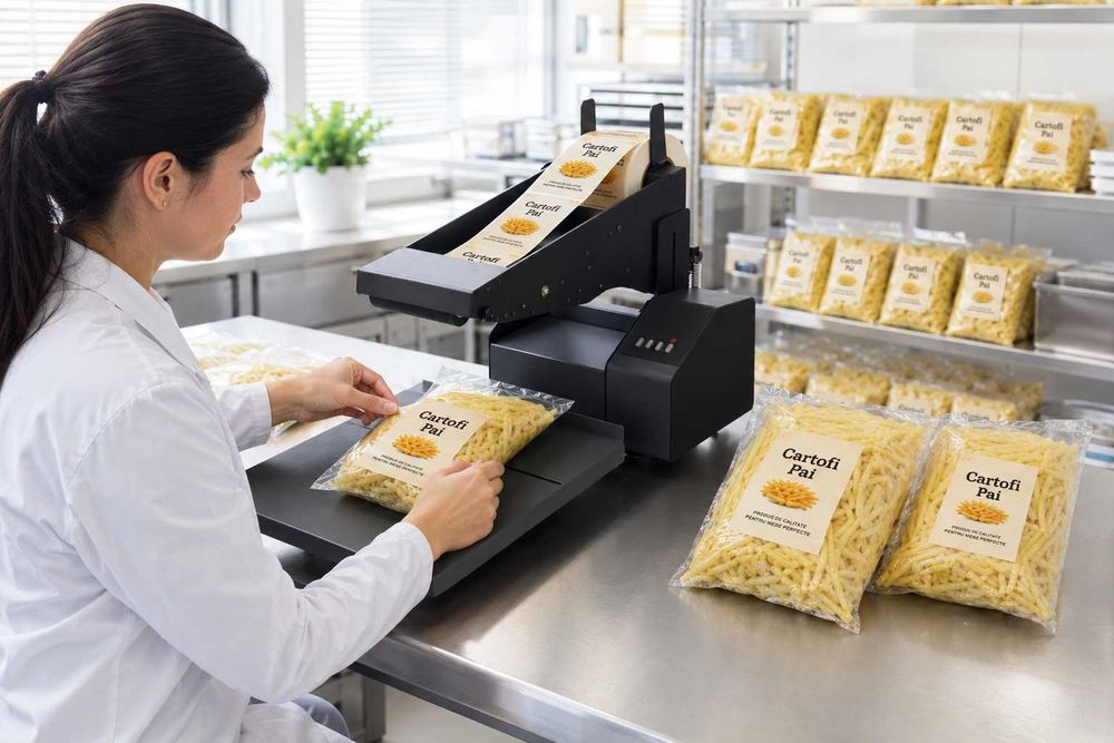 LINIE PROFESIONALĂ PENTRU PRODUCȚIA ȘI AMBALAREA CARTOFILOR TIP FRENCH FRIES – SPĂLARE, CURĂȚARE, TĂIERE, USCARE ȘI VIDARE