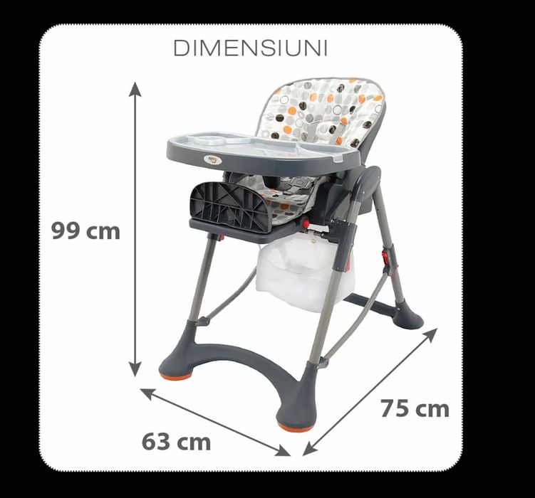 Scaun de masa, reglabil, copii/bebe, 6-36luni