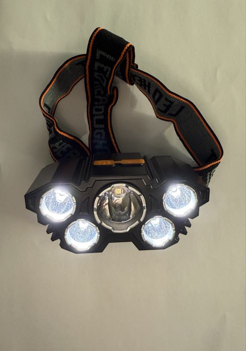 Lanterna frontala reincarcabila USB 5 LED