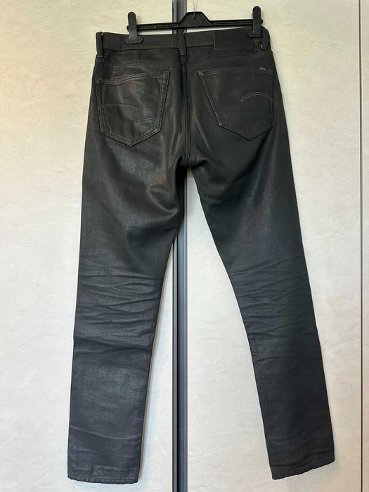 Blugi G-Star Raw 3301 slim, 31W - 32L, peliculizati, negru