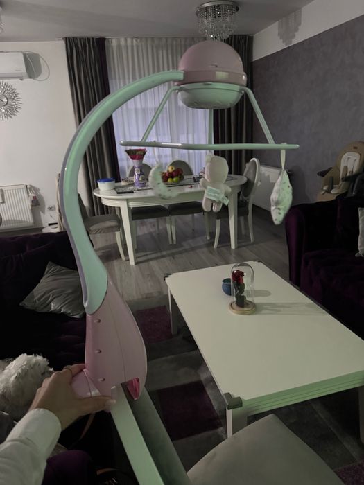 Pătuț bebe lemn + saltea cocos - nou