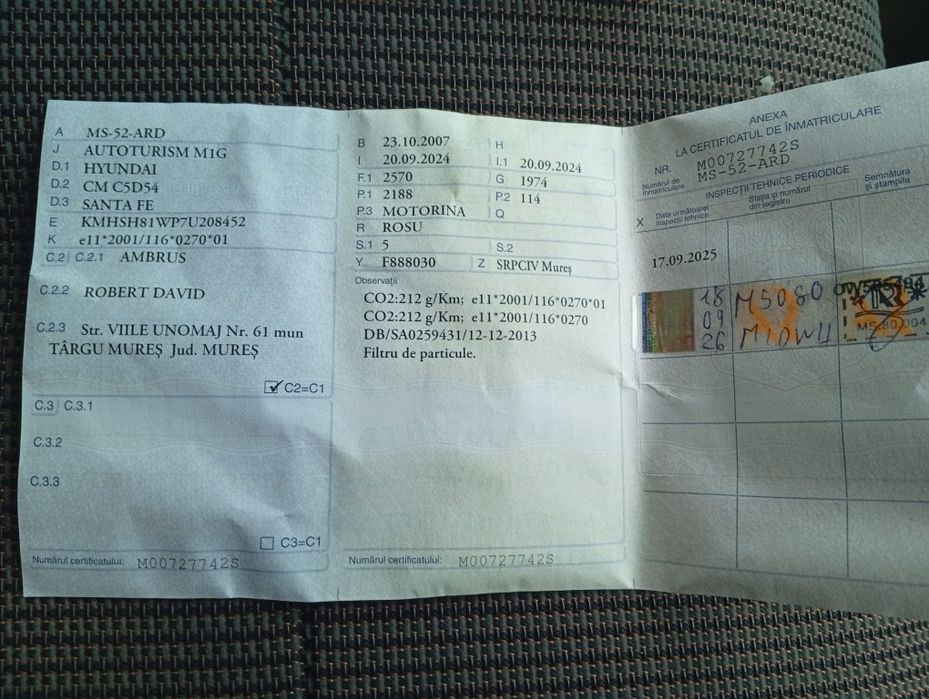 Vand Hyundai Santa Fe