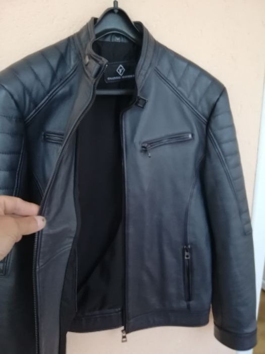 Geaca piele bărbați Natural Leather M