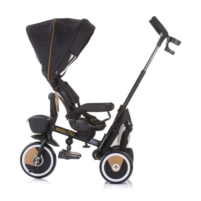 CHIPOLINO Триколка със сенник ВЕКТОР MG 360° ЧЕРЕН