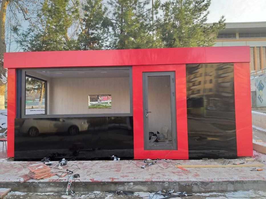 Shisha budka (Стеклянная будка). Do'kon/Fast food/Ofis va boshqa bino