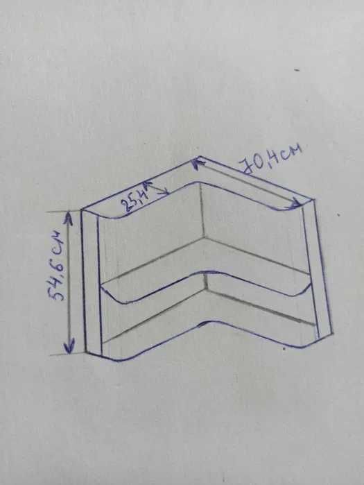 Полка угловая навесная