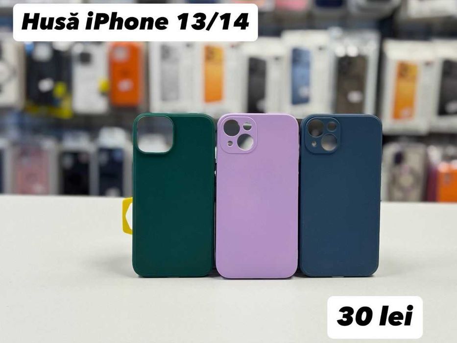 Husă silicon, folie, cablu, încărcător iPhone 14/13